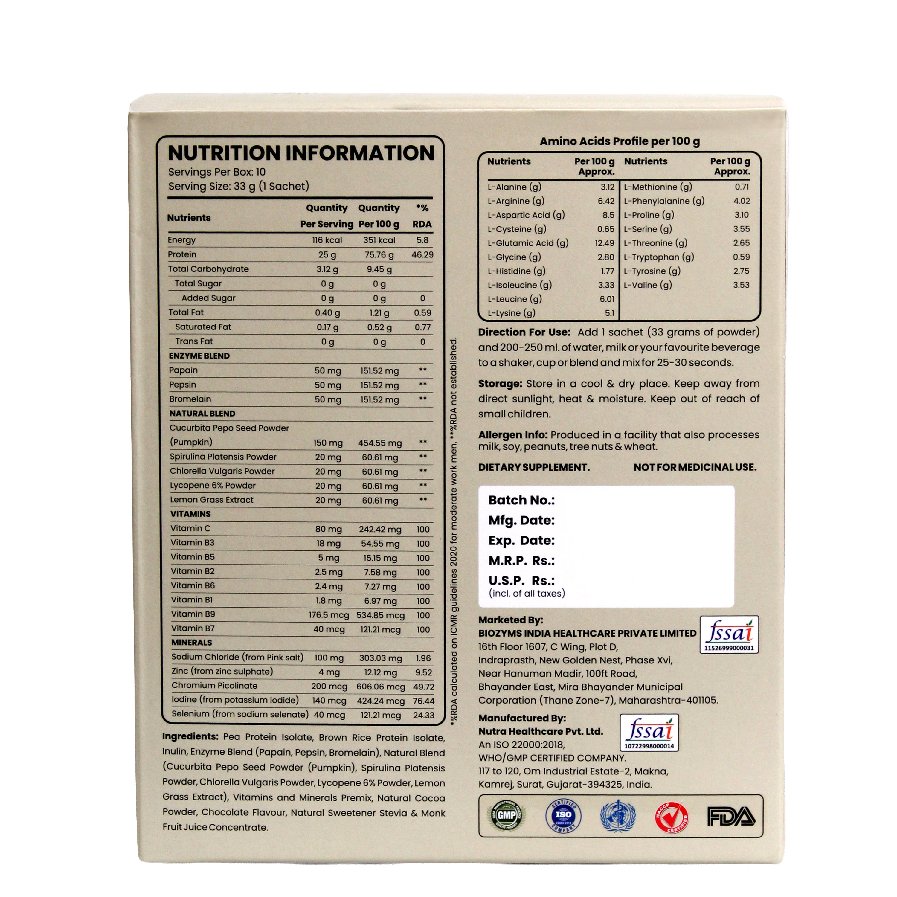 RevaSure - The Experience Kit I Bloat-Free Plant Protein 10 Sachets.